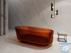 Ванна из полиэфирной смолы ABBER Kristall 170х80 AT9706Opal коричневая