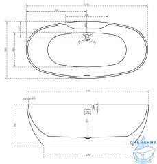 Акриловая ванна ABBER AB9323 170x80 с каркасом