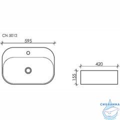  Раковина на столешницу 60 см Ceramicanova Element CN5012