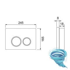 Инсталляция TECEspring с кнопкой смыва в комплекте с унитазом-биде TECEspring c сиденьем Soft close (микролифт) S955799
