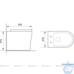 Унитаз подвесной Aquanet Rimless Roll 210766 (с сиденьем Soft Close (микролифт)