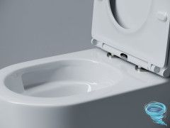 Унитаз подвесной безободковый Ceramicanova Voga CN4012T с сиденьем быстросъемным Soft Close (микролифт)