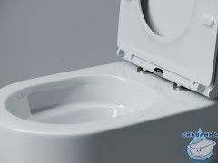 Унитаз подвесной безободковый Ceramicanova Voga CN4012T с сиденьем быстросъемным Soft Close (микролифт)