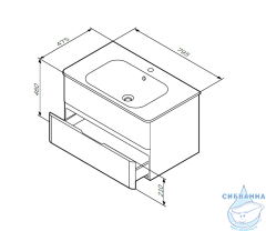 Тумба под раковину AM PM Bliss 80 M55FHX0802VF