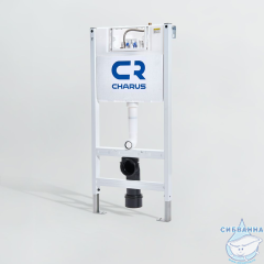 Инсталляция Charus City с кнопкой смыва Charus хром глянец, в комплекте с унитазом Azario Uno с сиденьем Soft close (микролифт) 