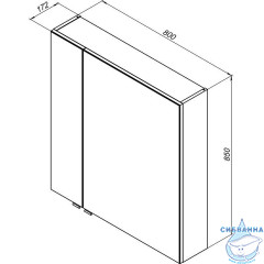 Зеркало-шкаф Aquanet Алвита 80 серый антрацит 240109