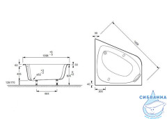 Ванна акриловая Jacob Delafon Odeon Up E6070-00 140 х 140 см