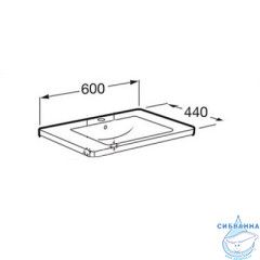 Тумба Roca Gap 60 с раковиной Roca Gap 60 белый глянец