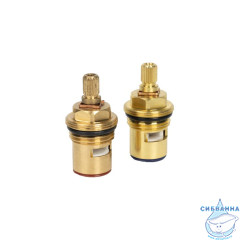 Кран-букса для смесителя, керамика, 180°, 20 зубцов, G1/2", М24, h=45 мм, IDDIS, 998CR451SM-2