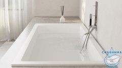 Ванна из искусственного камня Salini Cascata Kit 170x75 (материал S-Sense, белый глянцевый)