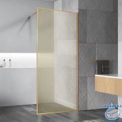 Walk-in Vincea Walk In HS 100 профиль брашированное золото, стекло ламинированное золото VSW-1HP100GWBG