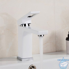 Смеситель для раковины Gappo G1017 (без донного клапана) (белый)