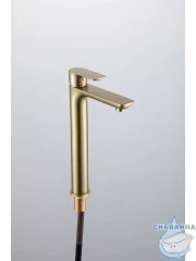 Смеситель для раковины Gappo G1048-32 (без донного клапана) (сатин золотой)