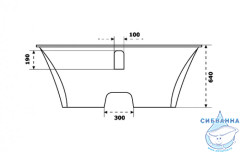Ванна из искусственного камня Bas Мадрид 170х80 (серый)