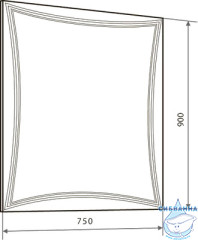 Зеркало 1Marka Brio 75 Light