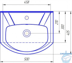 Мебельная раковина 1Marka Элеганс 50