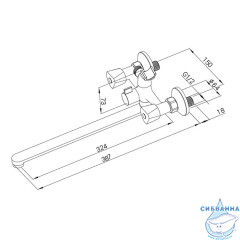 Смеситель для ванны Milardo Tring TRISBL2M10 с аксессуарами (хром)