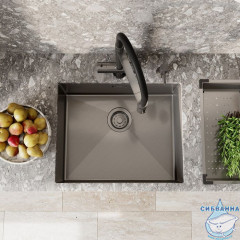 Мойка, нерж.сталь, универсального монтажа, графит, 540*440,  Edifice, IDDIS, EDI54G0i77