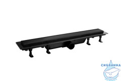 Дренажный трап для душа Plastbrno Design4 SZA7850 85 см с решеткой (черный) 