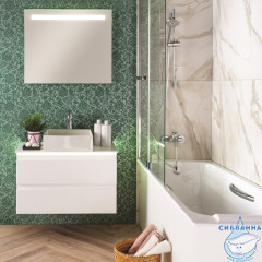 Тумба Jacob Delafon Madeleine 80 EB2053-J53 с раковиной Jacob Delafon Delta Pure 39 белый глянцевый