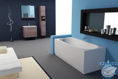 Акриловая ванна Kolpa San Quat Tamia 170х70 с каркасом