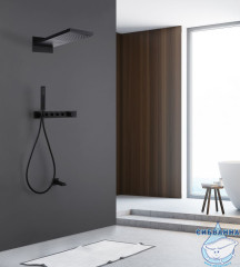 Душевая система Abber Rund AF8753B 230 1 режим (черный матовый)