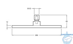 Верхний душ Jacob Delafon Katalyst E13696-CP
