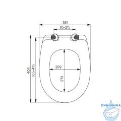 Сиденье для унитаза, soft close, дюропласт, IDDIS, ID 126 Dp Sc