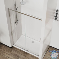 Дверь в нишу Vincea Сити 100 профиль хром, стекло прозрачное VDS-5CT100CL