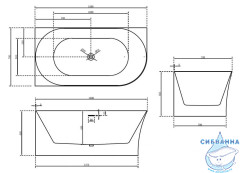 Акриловая ванна ABBER AB9258-1.5 L