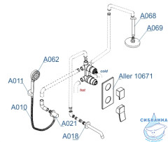 Душевая система Wasserkraft 300 1 режим A171668 (хром)