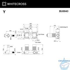 Встраиваемая часть смесителя на 3 потребителя WHITECROSS Y1243
