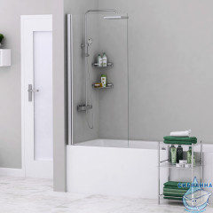 Шторка для ванны Wasserkraft Berkel 48P 48P01-80 80x140 профиль хром, стекло прозрачное