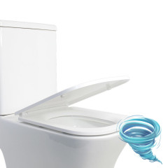 Унитаз напольный безободковый со смывом торнадо Calypso CS4852UQ-OK с бачком и сиденьем Soft Close (микролифт)