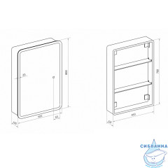 Шкаф-зеркало Calypso Emotion 50 МВК128