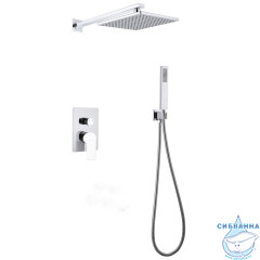Душевая система Abber Weiss Insel 250 1 режим AF8018W (хром/белый)