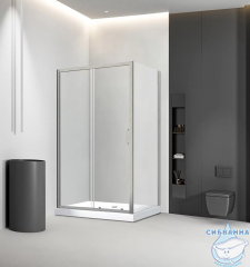 Душевое ограждение Veconi Rovigo 100x120 профиль никель, стекло прозрачное RV046BC-100120-01-C5 (без поддона)