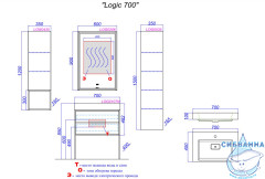 Тумба Aqwella Clarberg Logic 70 с раковиной Toledo 70 белый глянцевый