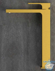 Смеситель для раковины Remer Absolute AU11LBG (без донного клапана) (золото матовое)