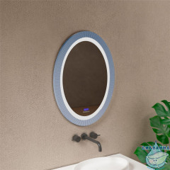 Зеркало для ванной ABBER Stein AS6601Blau с подсветкой