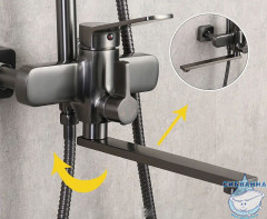 Душевая система Frap F2462-9 290 1 режим (оружейная сталь)