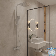 Душевая система Oliveeka D-Line 300 1 режим OL-739901-CR (хром)