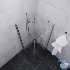 Душевое ограждение Тритон Форта 90x90 профиль хром, стекло прозрачное Щ0000054476 (без поддона)