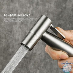 Встраиваемый смеситель с гигиеническим душем Gappo G7299-30 (сатин)