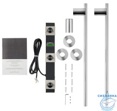 Полотенцесушитель электрический  Wonzon&Woghand Dortmund 46х58 WW-A362-CR (с возможностью скрытого подключения, подключение универсальное) (хром)