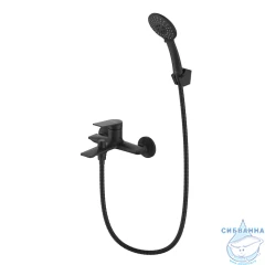 Смеситель для ванны Milardo Azure AZUBL00M02 с душевым гарнитуром (черный матовый)