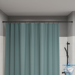 Карниз для ванной комнаты, 110-200 см, черный матовый, Elegante, IDDIS, RSB0120i14
