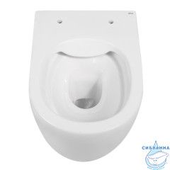 Унитаз подвесной безободковый Abber Bequem AC1104 с сиденьем Soft Close (микролифт) (белый)