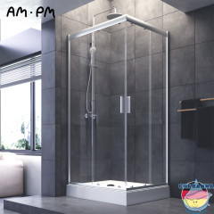 Душевое ограждение AM.PM Gem W90G-404-100280-MT 100x80 профиль хром, стекло прозрачное (без поддона)