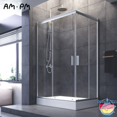 Душевое ограждение AM.PM Gem W90G-404-120280-MT 120x80 профиль хром, стекло прозрачное (без поддона)